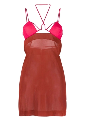 Nensi Dojaka underwire strappy mini dress - Pink
