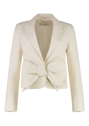 Max Mara bow-detail jacket - White