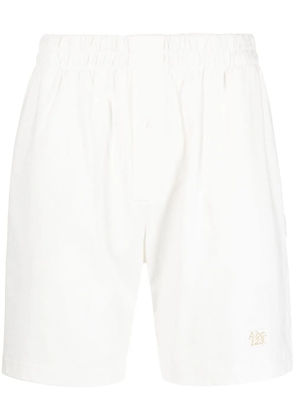 Advisory Board Crystals logo print lounge shorts - White