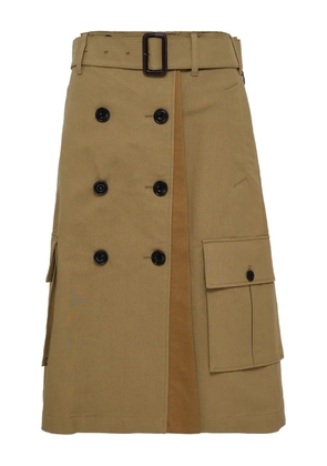 Andersson Bell belted pleated midi skirt - Brown