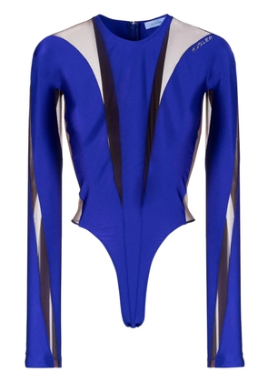 Mugler Illusion panelled bodysuit - Purple
