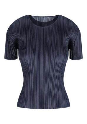 Pleats Please Issey Miyake pleated T-shirt - Blue