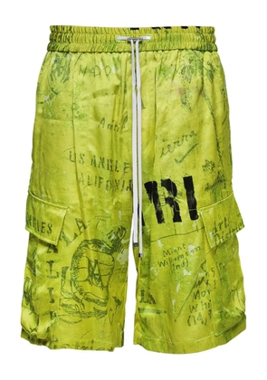 AMIRI printed cargo shorts - Yellow