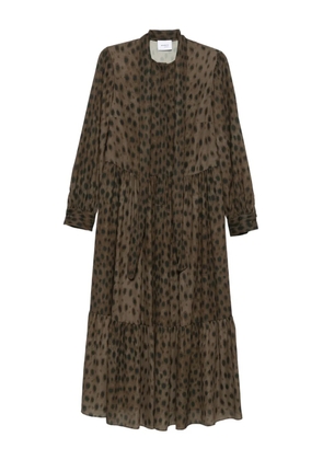Akris Punto long-sleeve midi dress - Brown