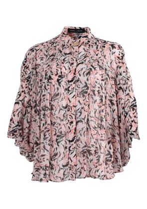 Proenza Schouler printed-pattern short-sleeve blouse - Pink