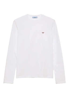 Prada long-sleeved jersey T-shirt - White