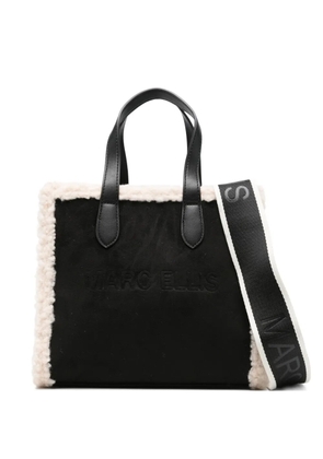 Marc Ellis Buby shearling-trim shoulder bag - Black