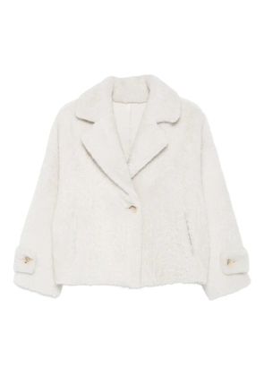 Manzoni 24 lamb-shearling jacket - White