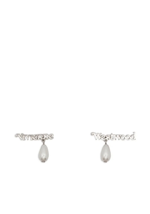 Vivienne Westwood pearl embellished drop earrings - Silver