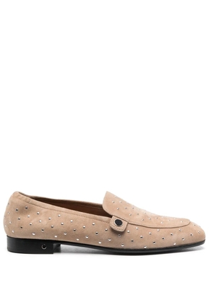Laurence Dacade rhinestone-embellished suede loafers - Neutrals