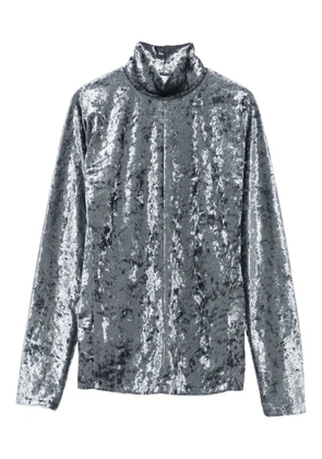 Forte Forte velvet turtleneck top - Grey