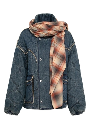 MARBELL quilted pocket jacket - Blue