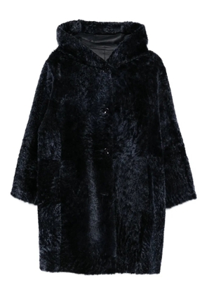 Manzoni 24 hooded shearling jacket - Blue