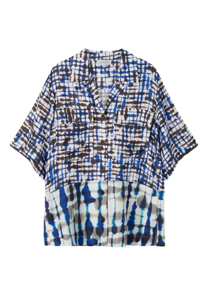 Lee Mathews tie-dye patterned shirt - Blue