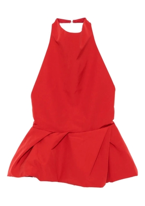 Magda Butrym halter peplum top - Red