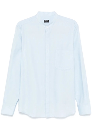 Zegna band-collar shirt - Blue