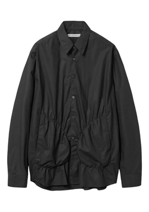 Post Archive Faction shirring-detail shirt - Black