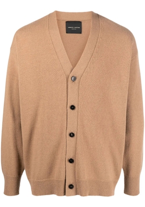 Roberto Collina V-neck wool-cashmere blend cardigan - Neutrals