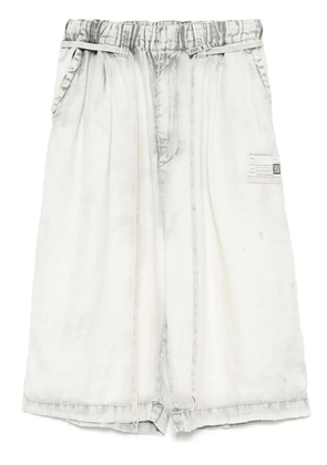 Maison MIHARA YASUHIRO Aged Linen wide shorts - Neutrals