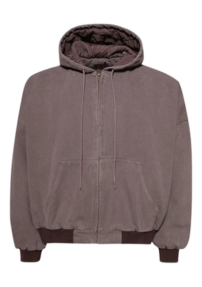 Praying hooded zip-up jacket - GREY