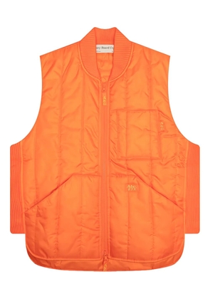 Advisory Board Crystals quilted puffer vest - Orange