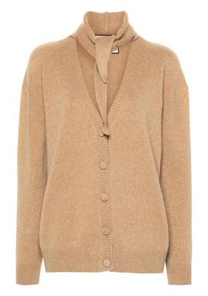 Plan C ribbed-knit cardigan - Brown