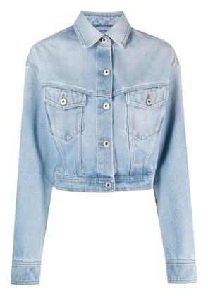 Off-White cropped denim jacket - Blue