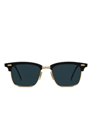 Thom Browne Eyewear acetate titanium rectangle sunglasses - Black