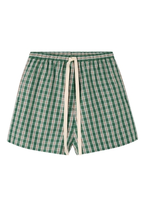 Lee Mathews Gordon checked drawstring shorts - Green