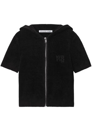 Alexander Wang logo-embossed hoodie - Black