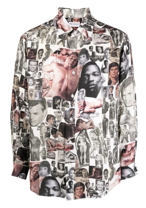 Honey Fucking Dijon graphic collage-print shirt - Multicolour