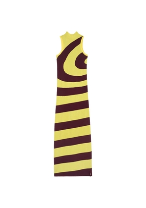 Sunnei high-neck spiral tank dress - Yellow