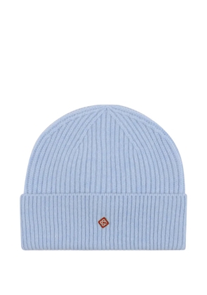 Casablanca logo wool beanie - Blue