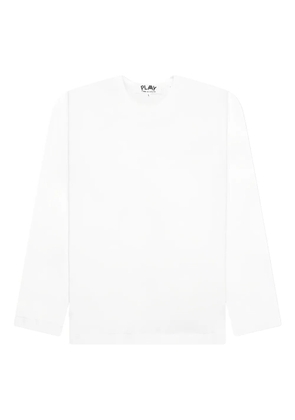 Comme Des Garçons Play x The Artist Invader heart-patch long-sleeve T-shirt - White