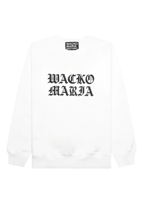 WACKO MARIA embroidered crew neck sweatshirt - White