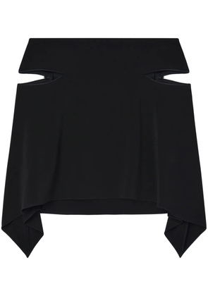 Courrèges cut-out draped miniskirt - Black