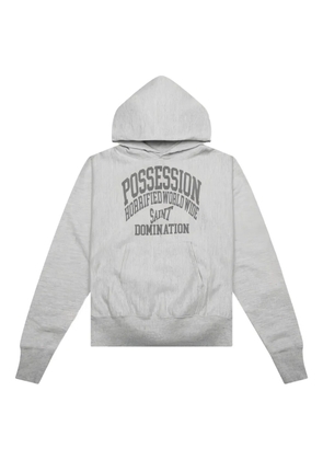 SAINT MXXXXXX logo-print hoodie - Grey