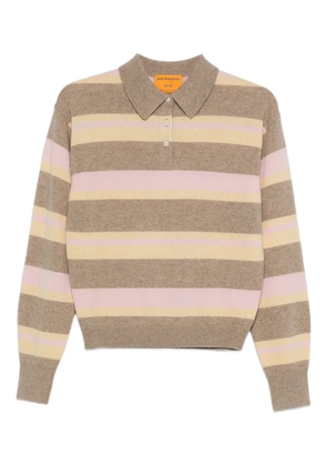 Guest In Residence striped polo shirt - Brown