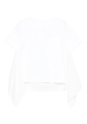 sacai draped top - White