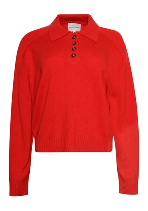 LouLou de Saison Homere buttoned-collar polo tops - Red