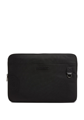 DSQUARED2 logo-lettering laptop case - Black