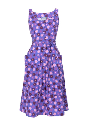 Lhd Ramatuelle floral tie dress - Purple
