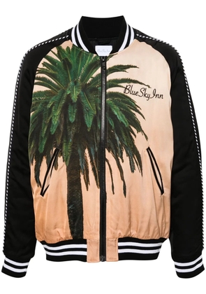 BLUE SKY INN graphic-print bomber jacket - Black