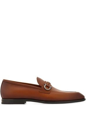 Ferragamo Gancini loafers - Brown
