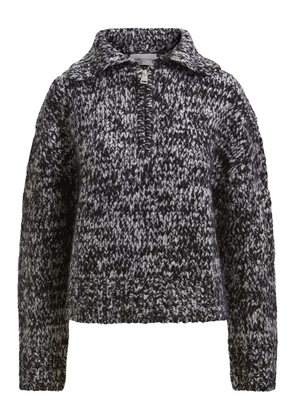 Brandon Maxwell Posie half zip sweater - Black