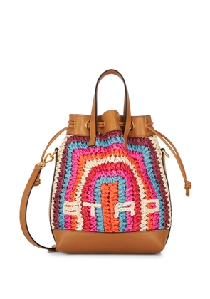 ETRO crochet logo-detail tote bag - Brown