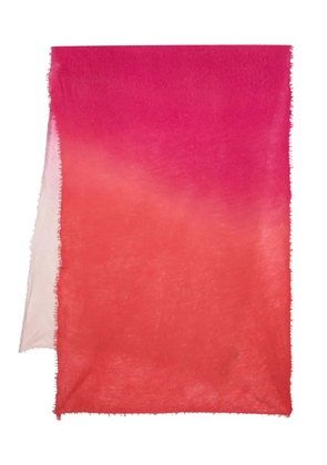 MOULETA frayed cashmere scarf - Pink