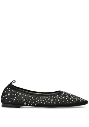 Tory Burch crystal embellished ballerina shoes - Black