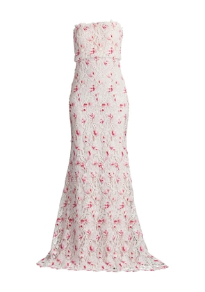 Tadashi Shoji floral-lace dress - White