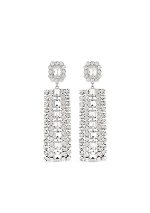 Self-Portrait Crystal drop earrings - Silver